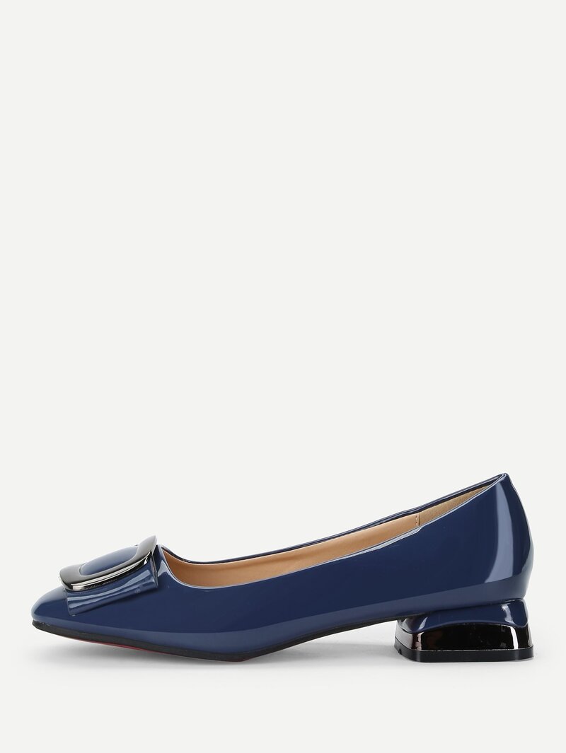 

Patent Leather Ballerina Shoes, Navy
