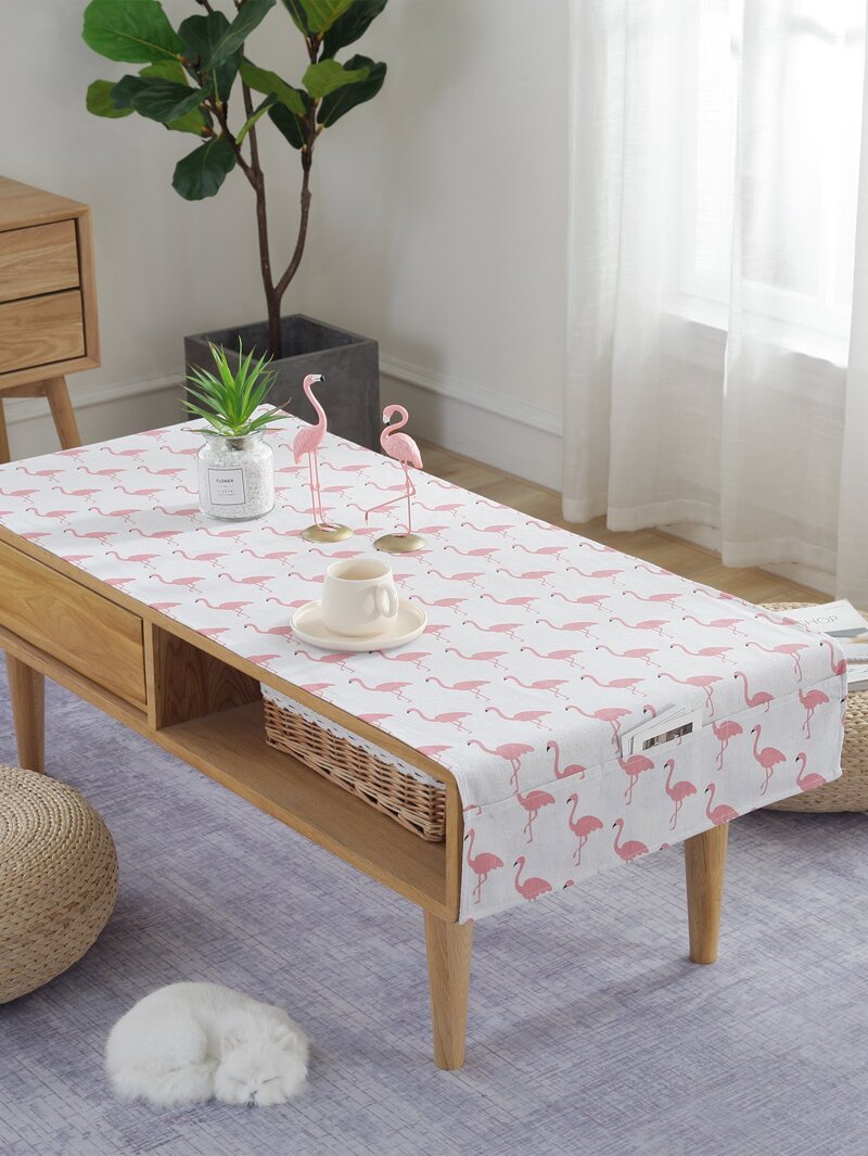 

Flamingo Print Table Cloth, Multicolor