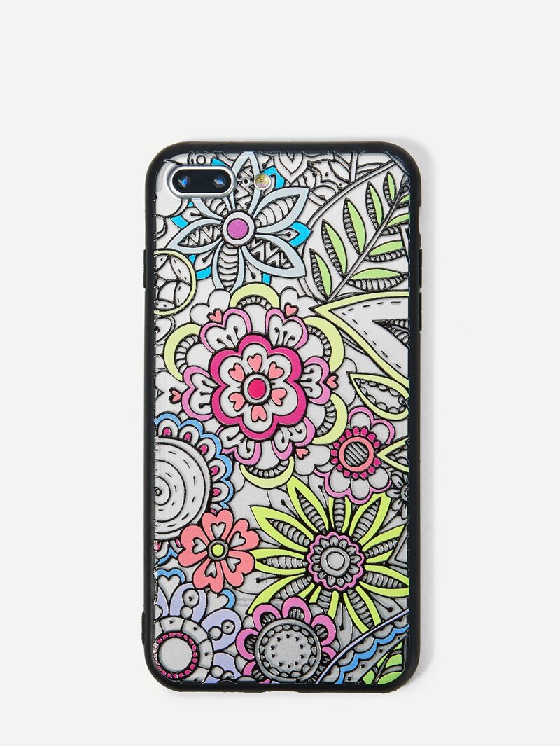 

Color Block Flower iPhone Case