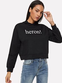 Letter Print Hoodie