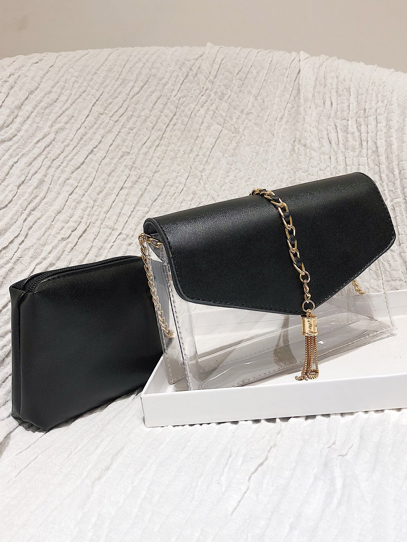 Sac transparent avec chaîne | SHEIN France