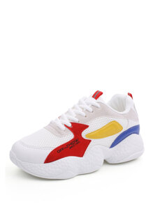 Color Block Low Top Sneakers