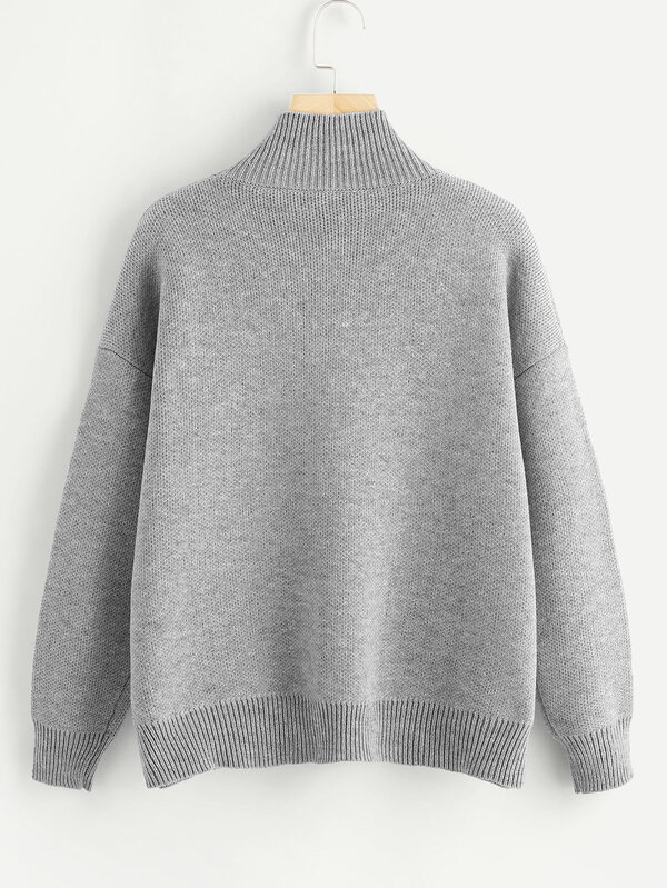 Shein jersey cuello alto clearance