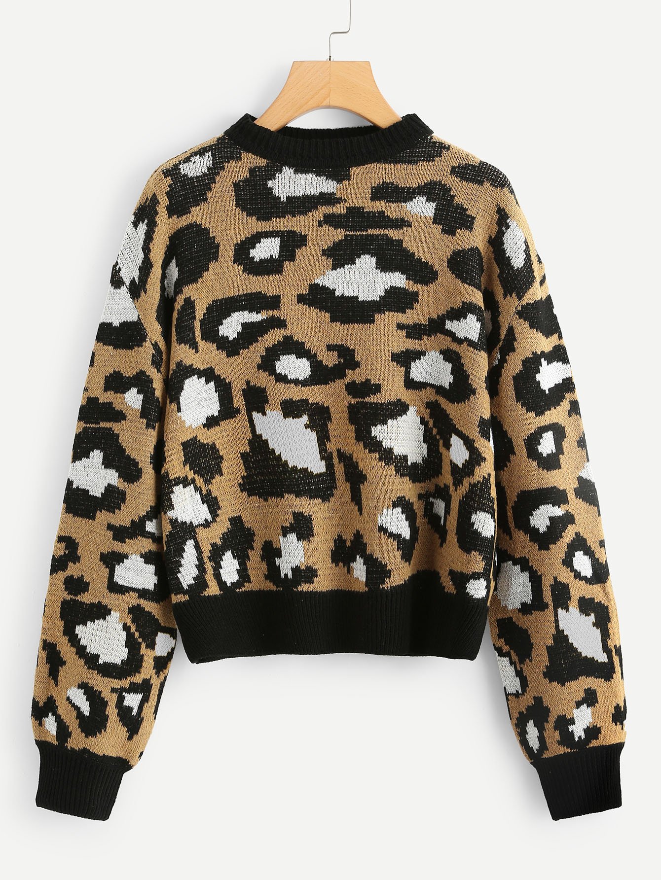 Shein leopard sweater clearance