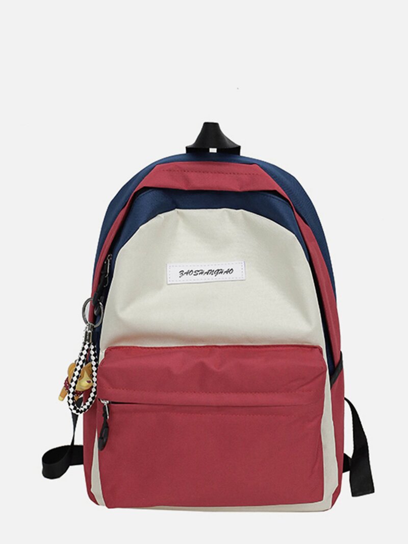 

Color Block Zipper Backpack, Multicolor