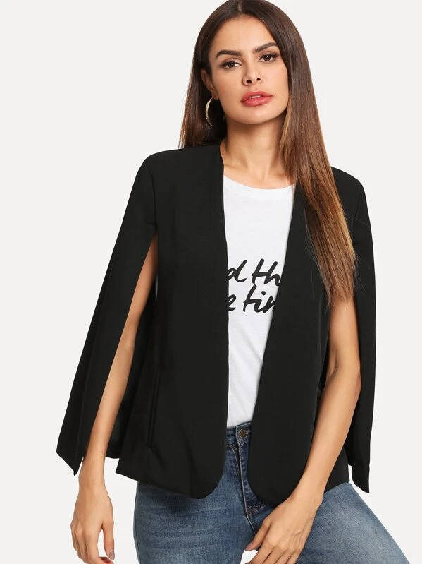 Blazer con manga abierta clearance