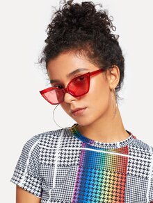 Tinted Lens Cat Eye Sunglasses