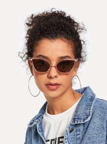 Clear Frame Cat Eye Sunglasses