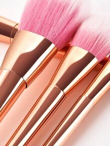Juego de 7 piezas de brochas de maquillaje profesionales en color oro rosa, juego de brochas, kit de brochas de maquillaje, set de brochas de maquillaje, kit de maquillaje completo, set de brochas de maquillaje, kit de maquillaje completo, kit de brochas, set de brochas de maquillaje, set de regalo de maquillaje, set - Dorado - Ver 4