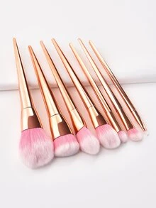 Juego de 7 piezas de brochas de maquillaje profesionales en color oro rosa, juego de brochas, kit de brochas de maquillaje, set de brochas de maquillaje, kit de maquillaje completo, set de brochas de maquillaje, kit de maquillaje completo, kit de brochas, set de brochas de maquillaje, set de regalo de maquillaje, set - Dorado - Ver 1