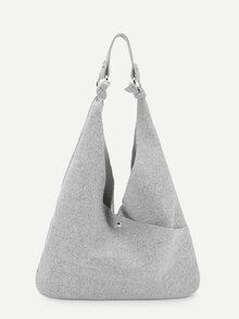 Knot Design Tweed Tote Bag
