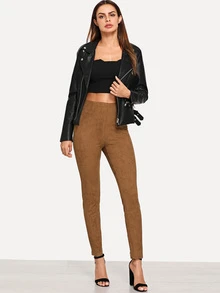 SHEIN Leggings unicolor - Marrón - Ver 4