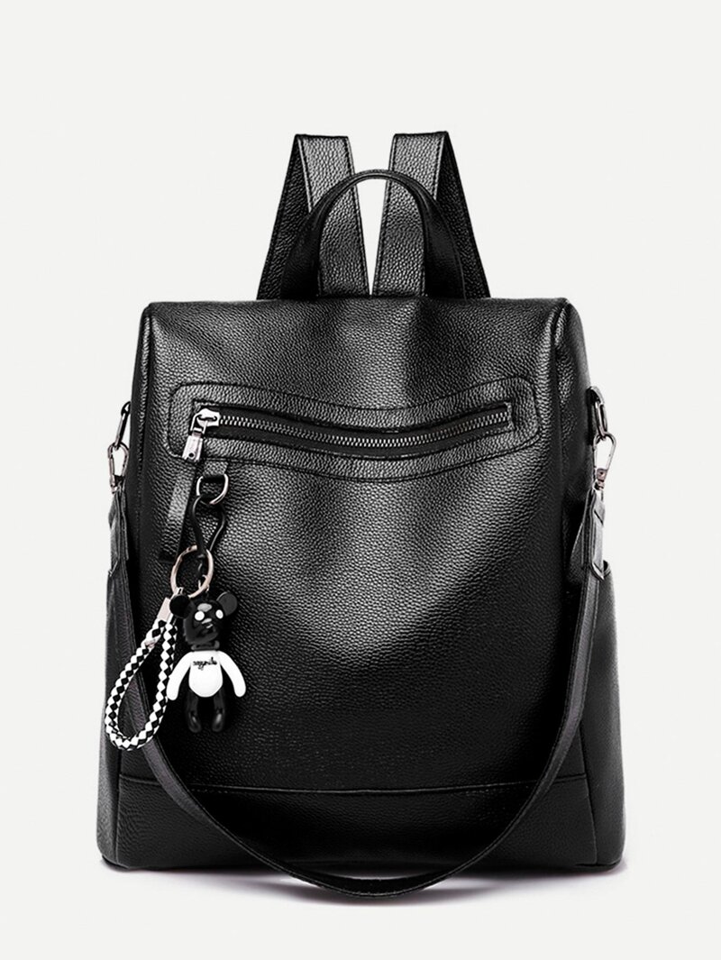 

Key Chain Decor Backpack, Black