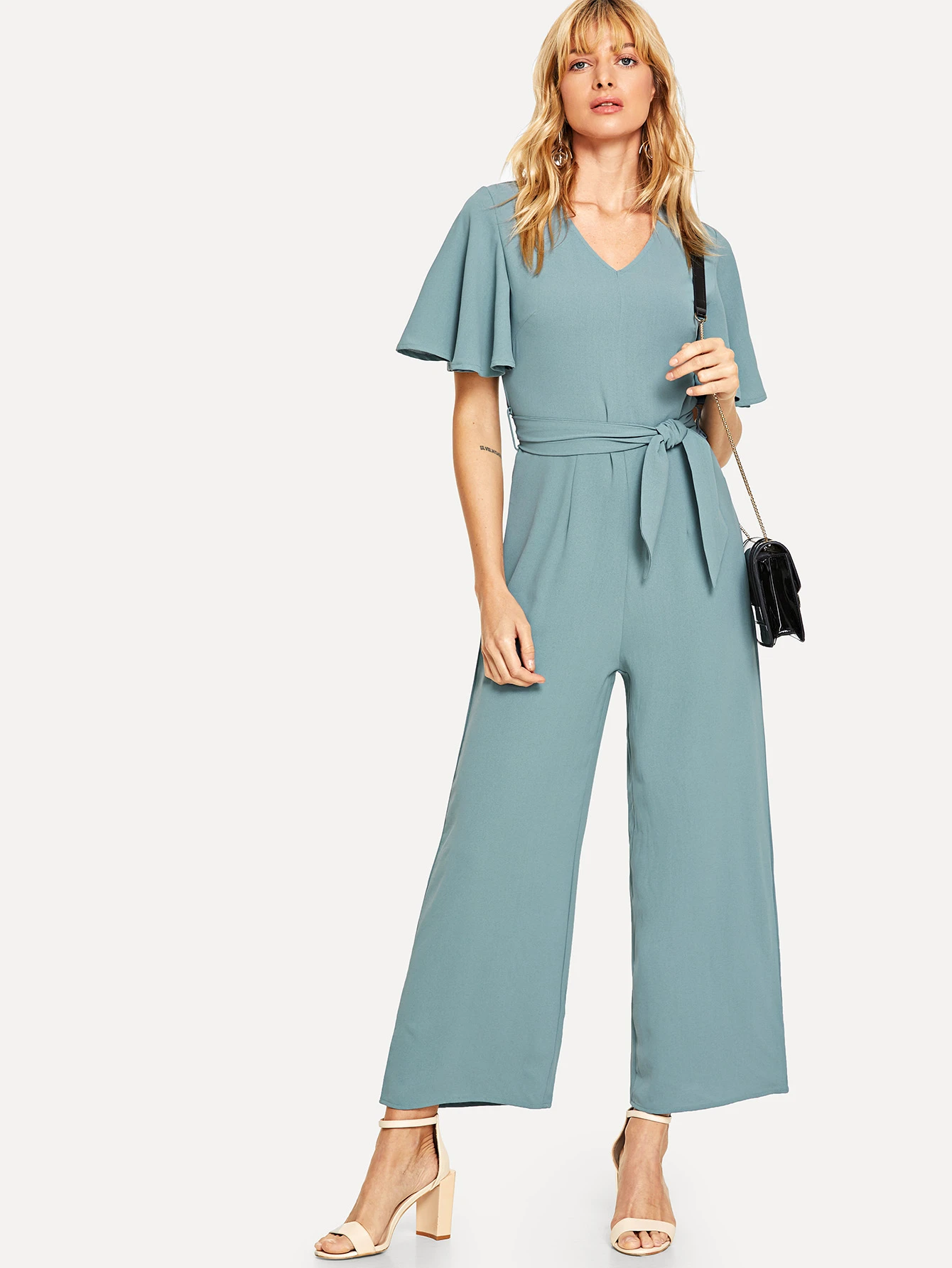 Bloggers Elegant PAJAMA BELTED BLAZER JACKET Kimono Cardigan Women Palazzo Pants