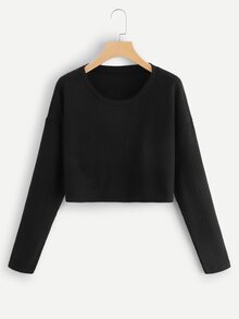 Drop Shoulder Solid Tee