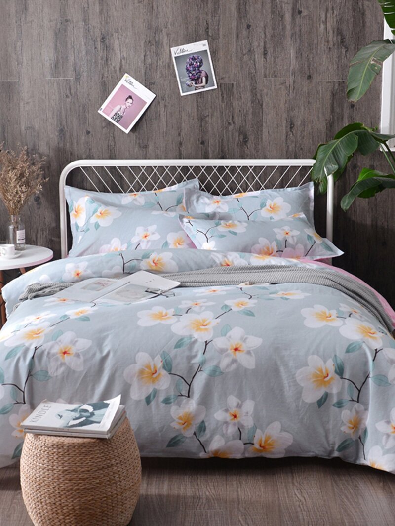 

Flower Print Duvet Cover 1PC, Multicolor