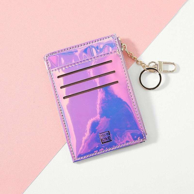 

Iridescent Card Pouch, Purple