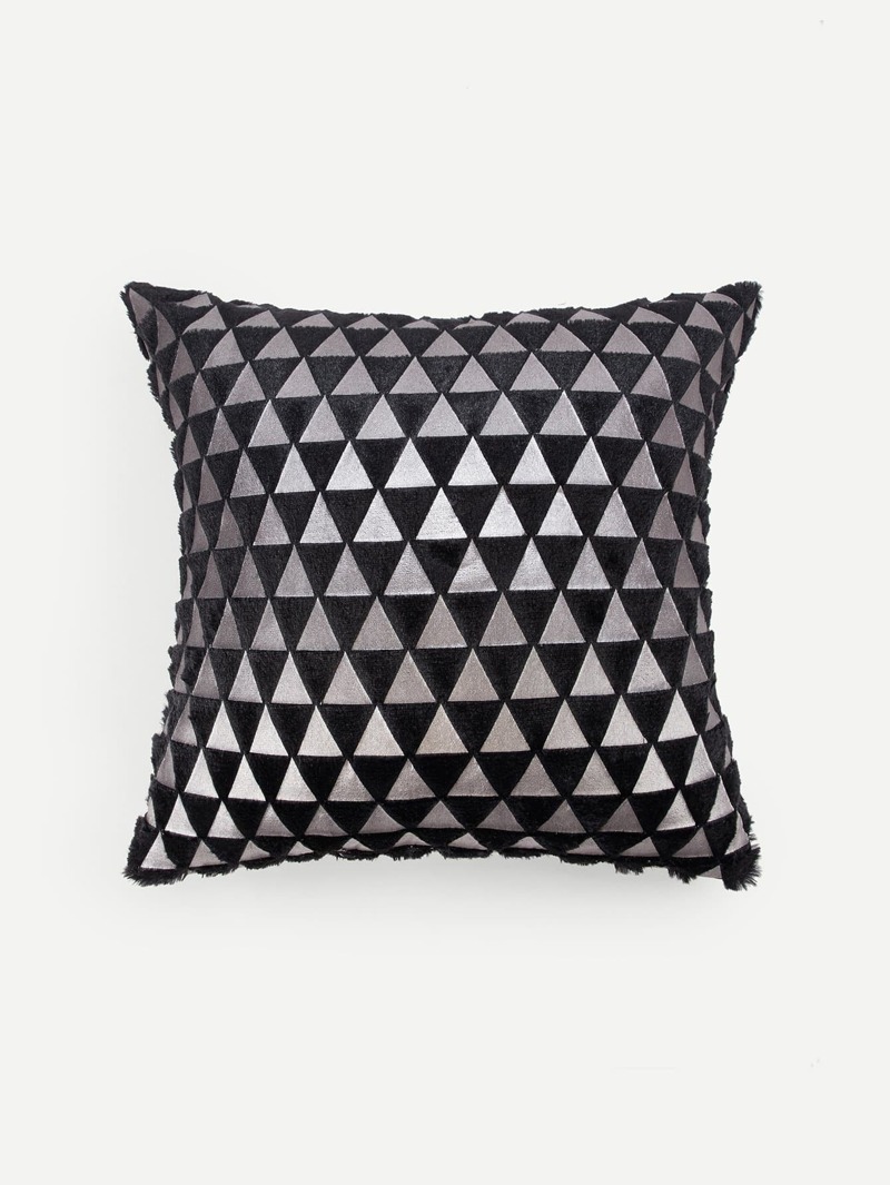 

Geometric Print Pillowcase Cover 1PC, Black