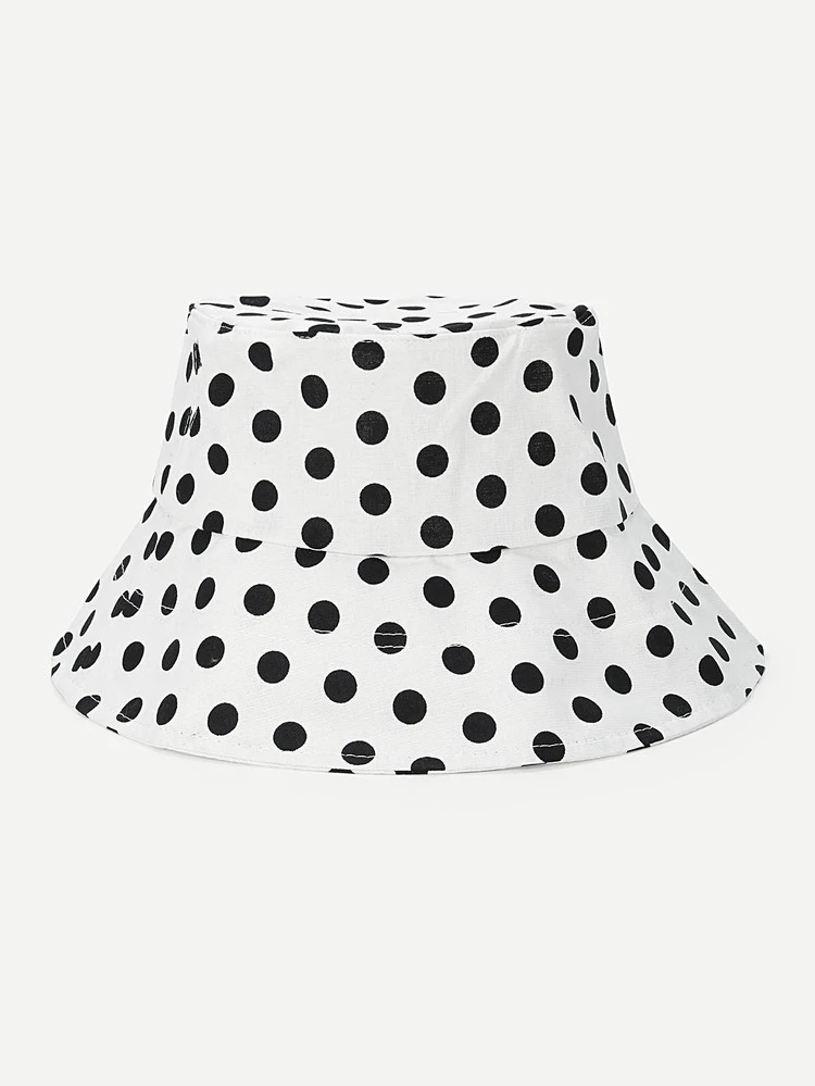 polka dot bucket hat