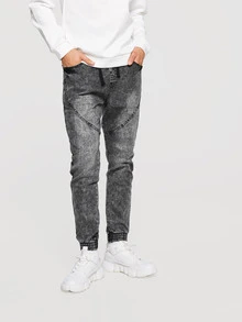 Grijs Casual Vlak Heren Jeans | SHEIN Nederland