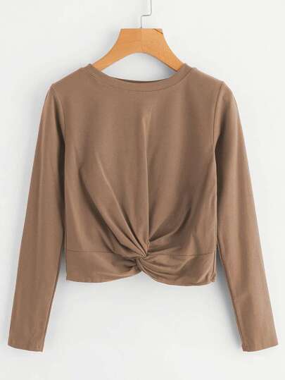 Twist Front Crop Tshirt