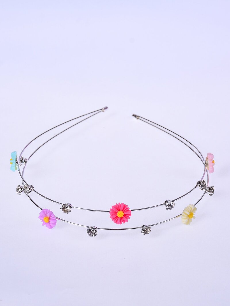 

Girls Flower Decorated Headband, Multicolor