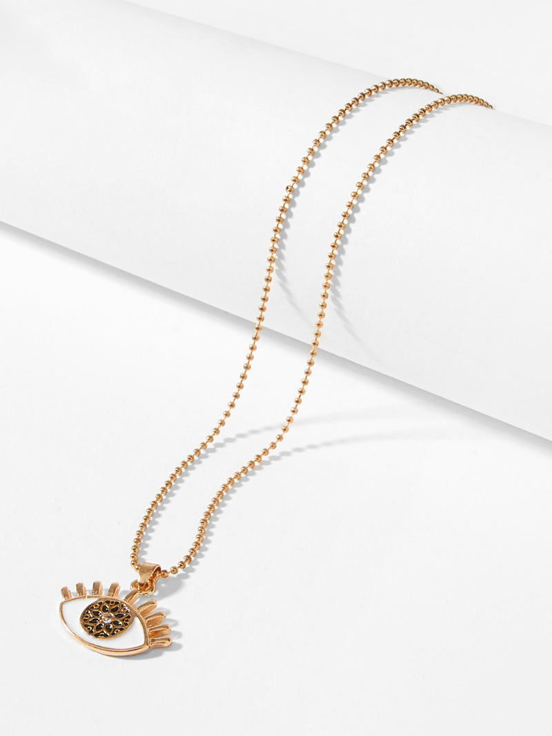 

Eye Pendant Necklace, Gold