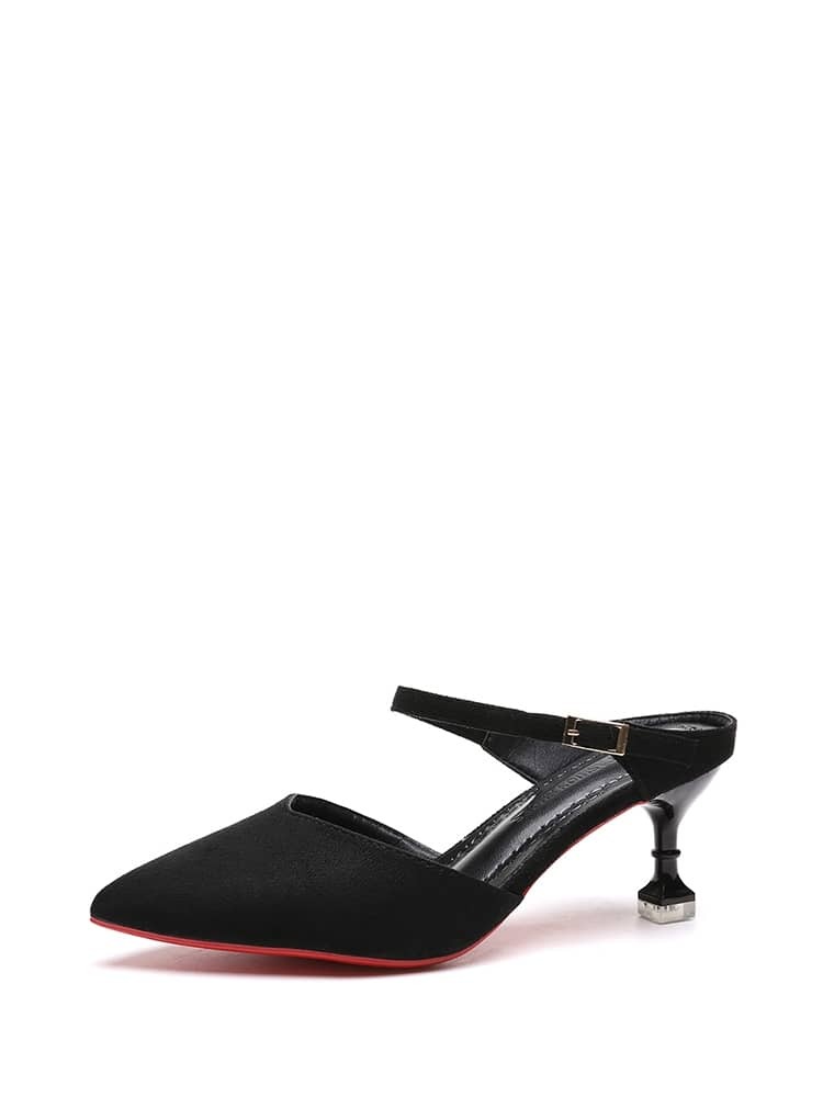 

Pointed Toe Kitten Heels, Black