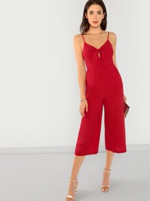 Cut Out Back Knot Cami Jumpsuit