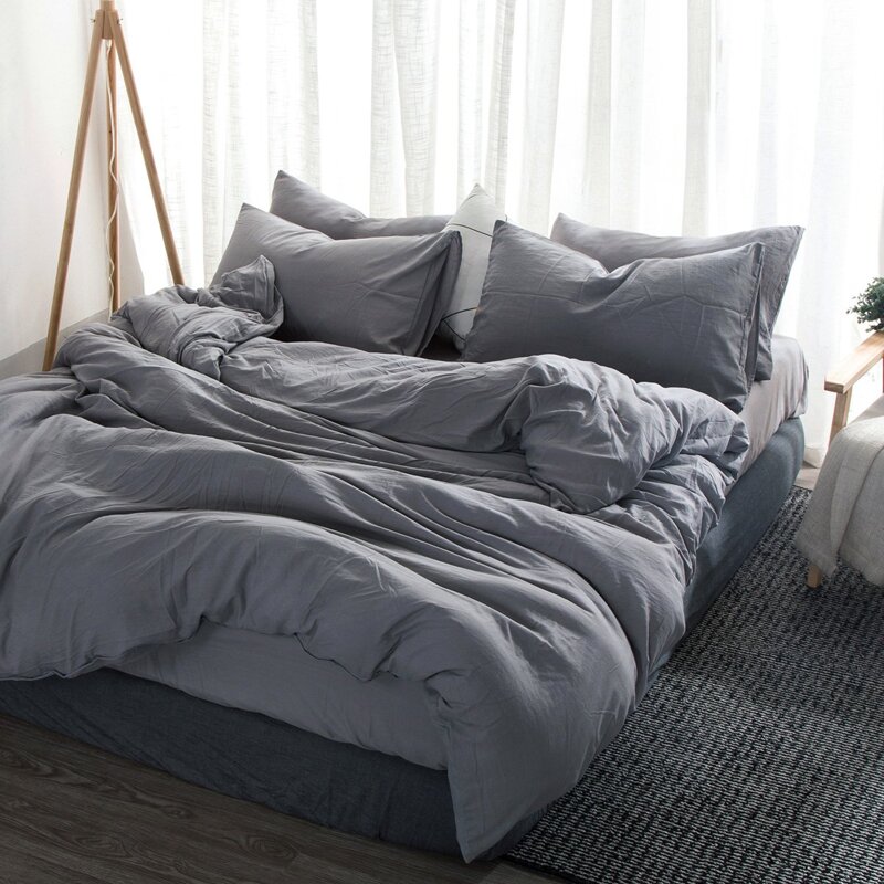 

Solid Print Sheet Set, Grey