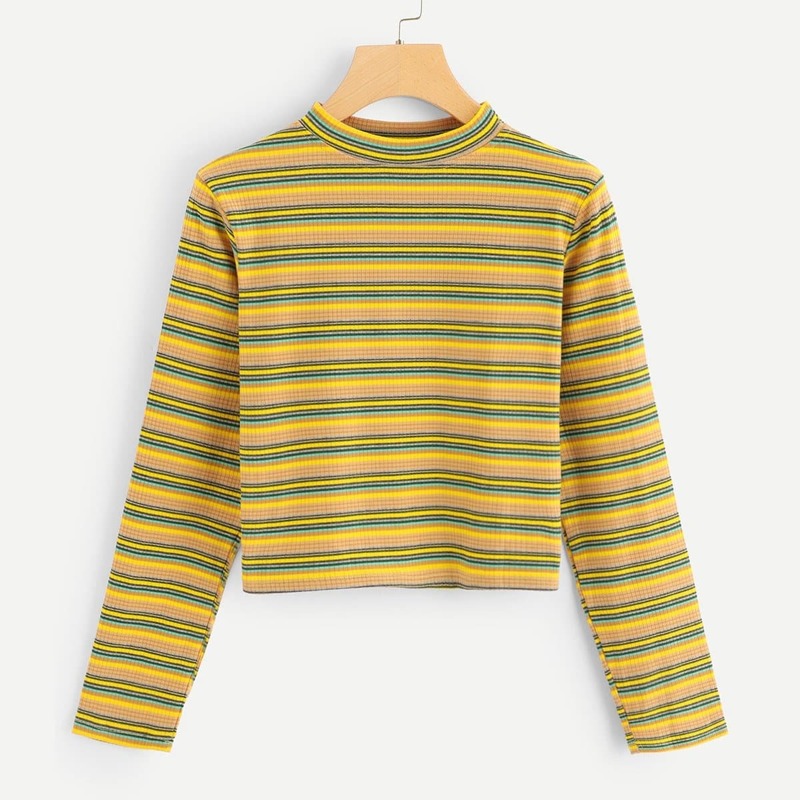 

Rib Striped Tee, Multicolor
