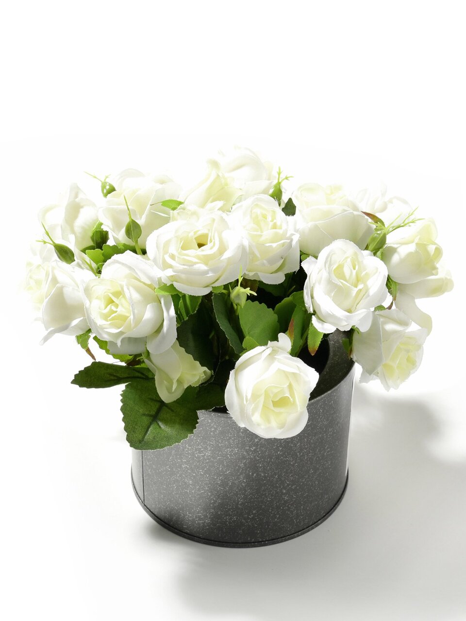 Artificial Flower 8pcs Branch With Iron Pot