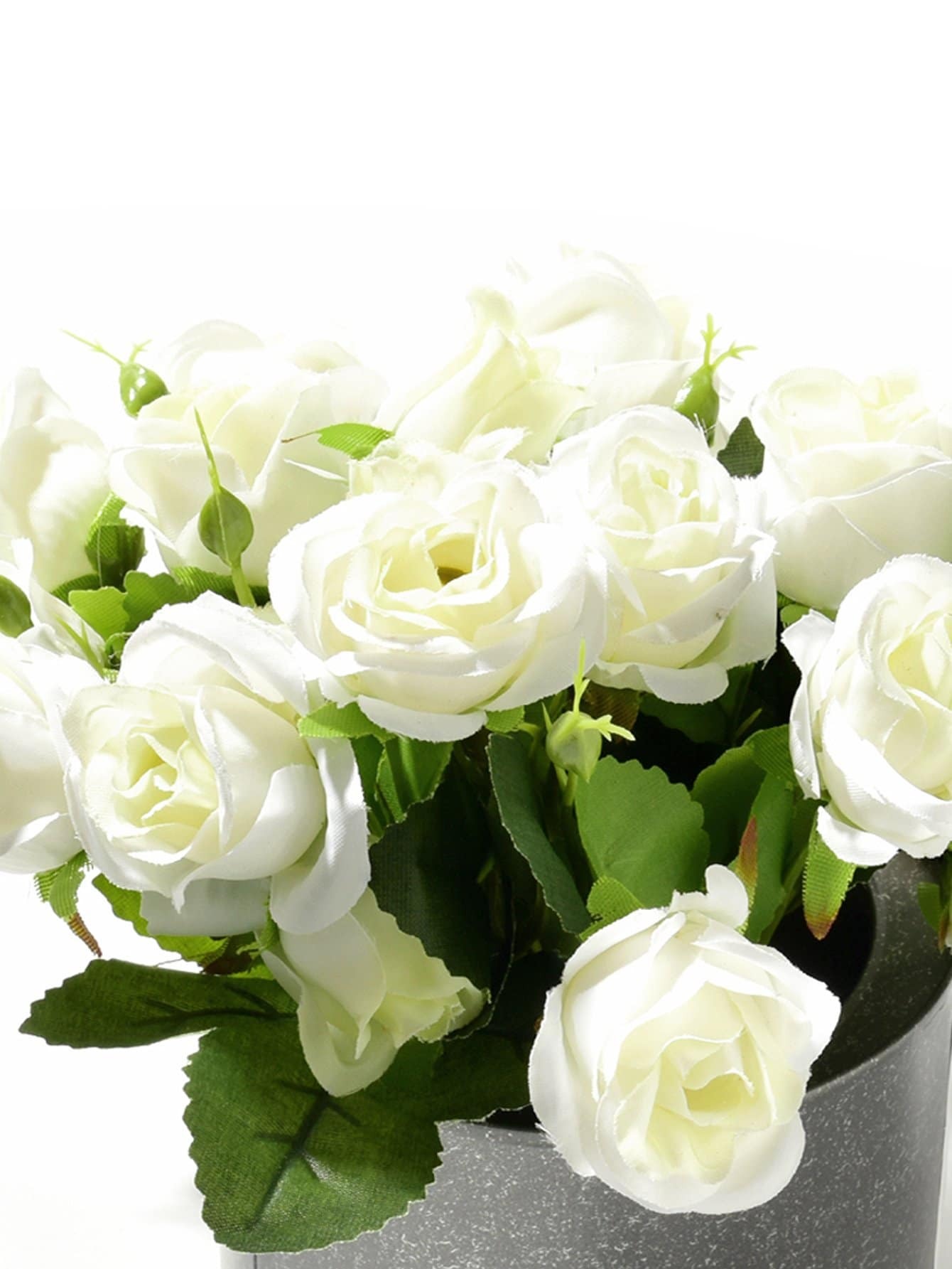 Artificial Flower 8pcs Branch With Iron Pot