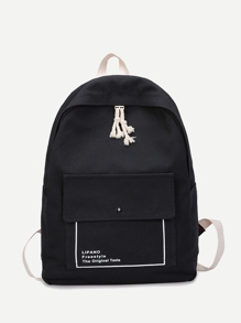Side Pocket Canvas Backpack
