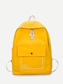 Side Pocket Canvas Backpack