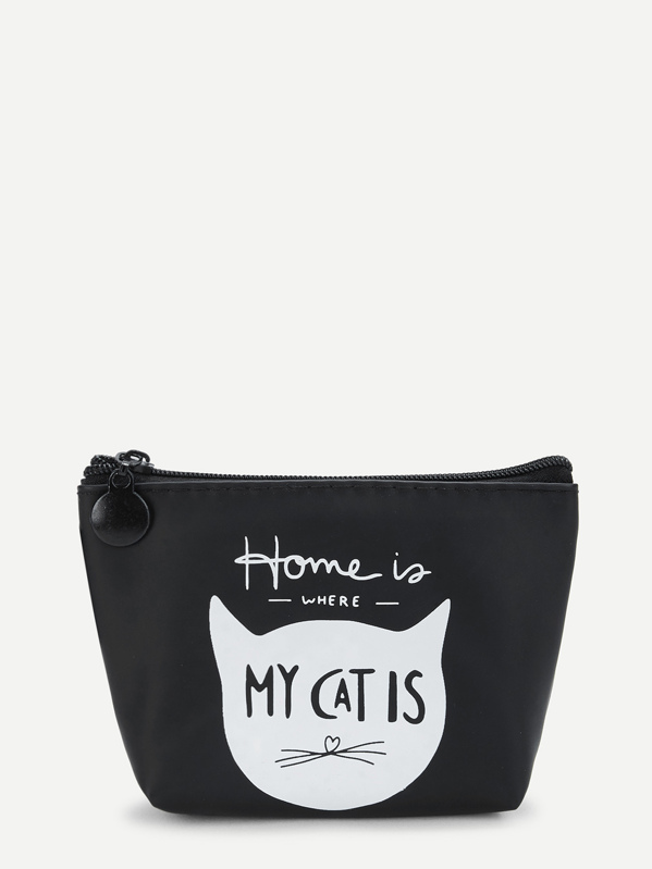 Cat Print Makeup Bag
