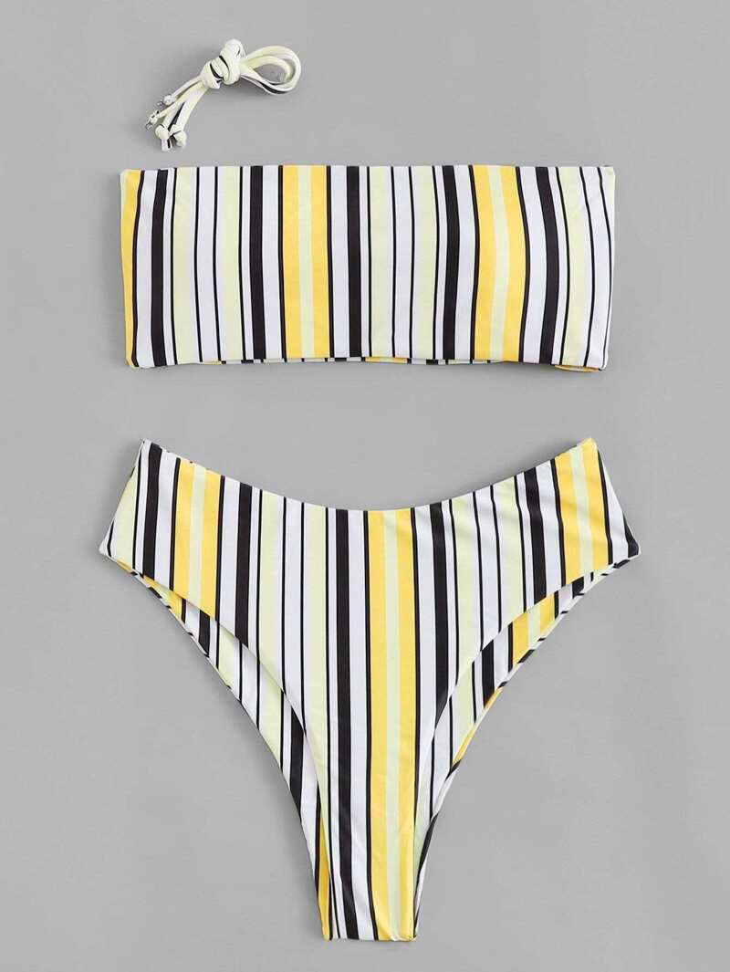 

Striped Bikini Set, Multicolor