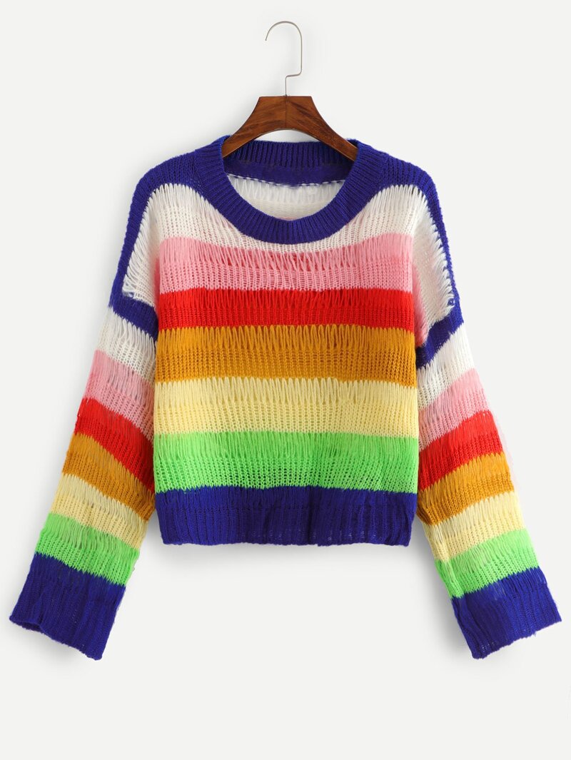

Plus Color Block Sweater, Multicolor