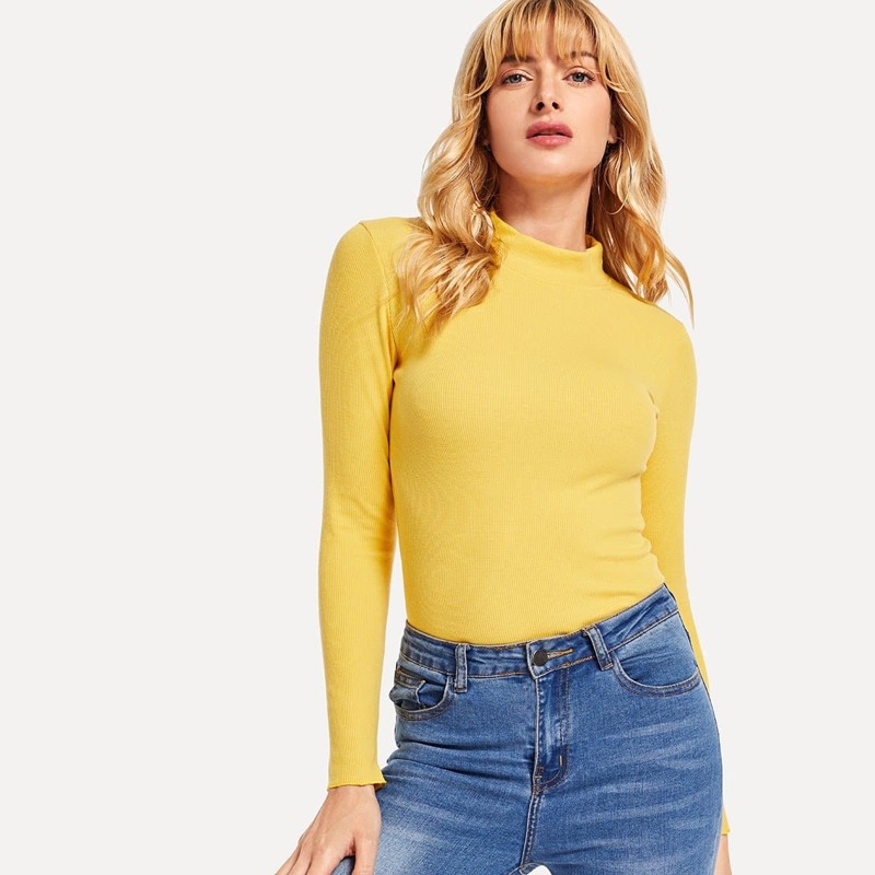

Solid Skinny Tee, Yellow bright