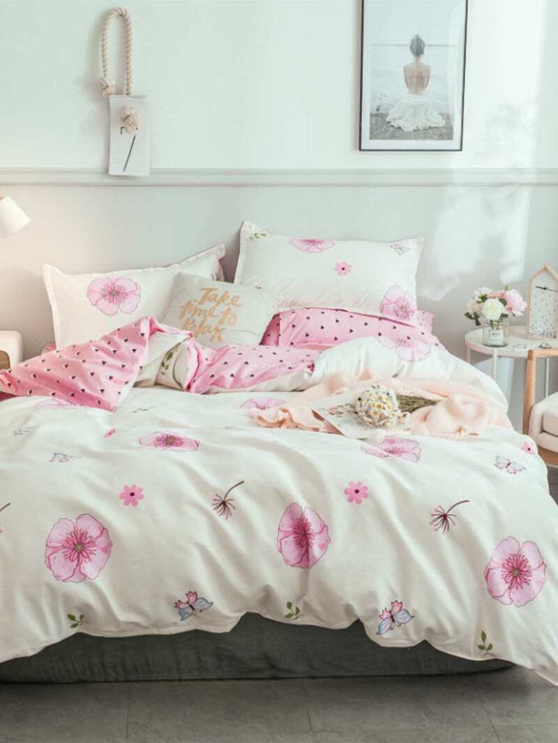 

Flower Print Sheet Set, Multicolor