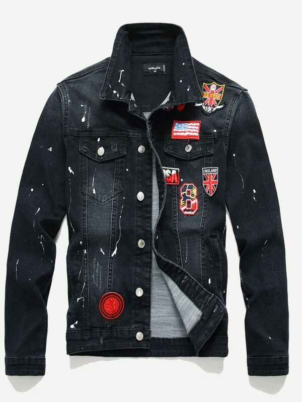 denim jacket men shein