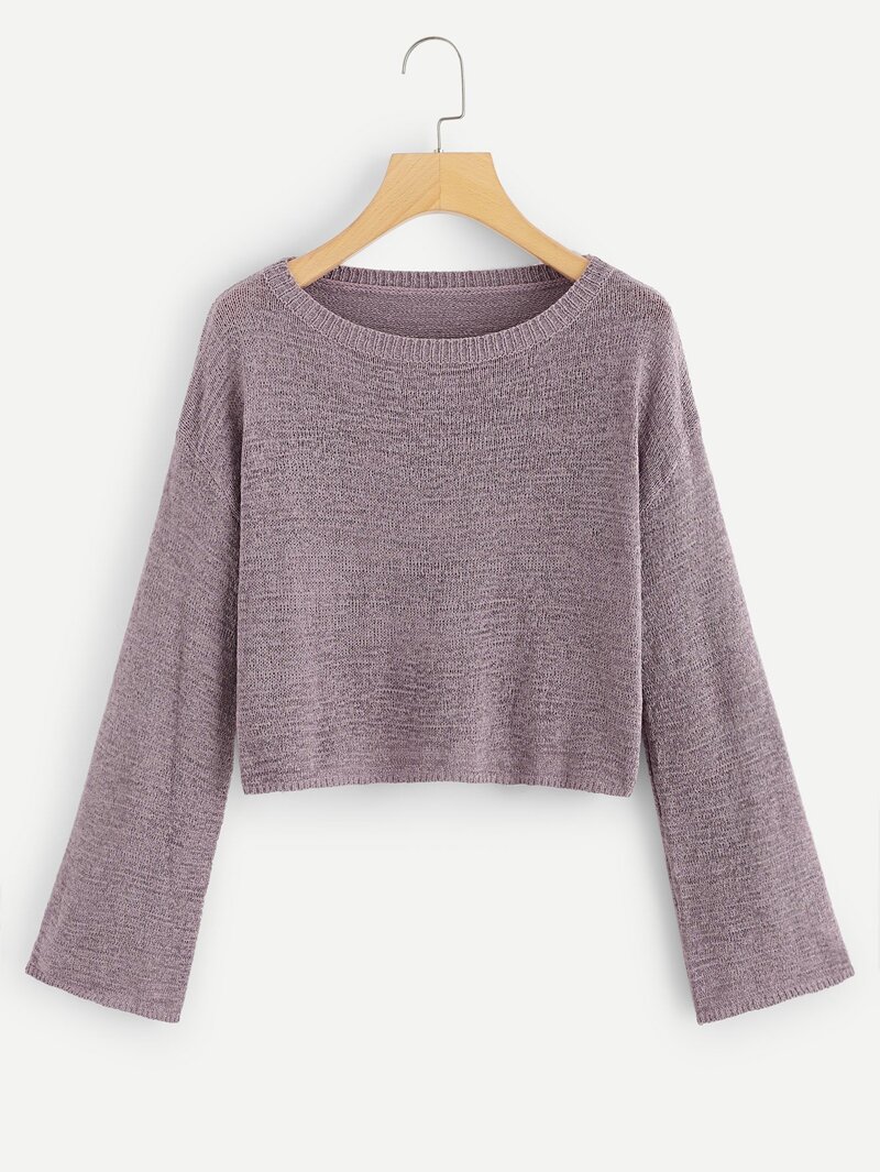 

Drop Shoulder Knit Jumper, Purple