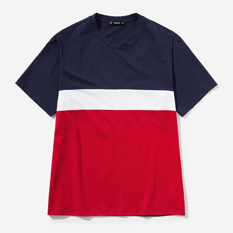 

Guys Cut and Sew T-shirt, Multicolor