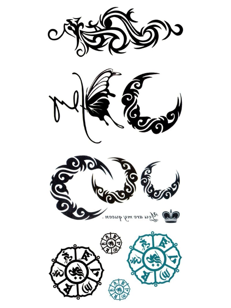 

Totem & Butterfly Tattoo Sticker, Multicolor