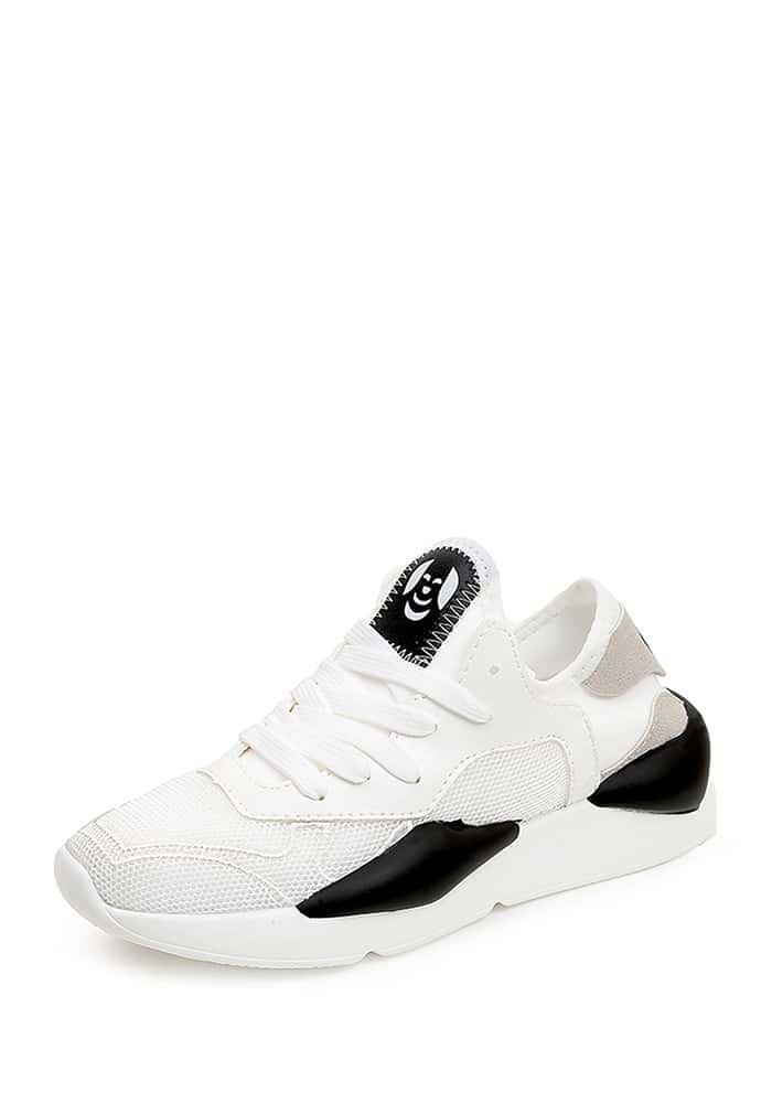 

Lace Up Mesh Sneakers, White