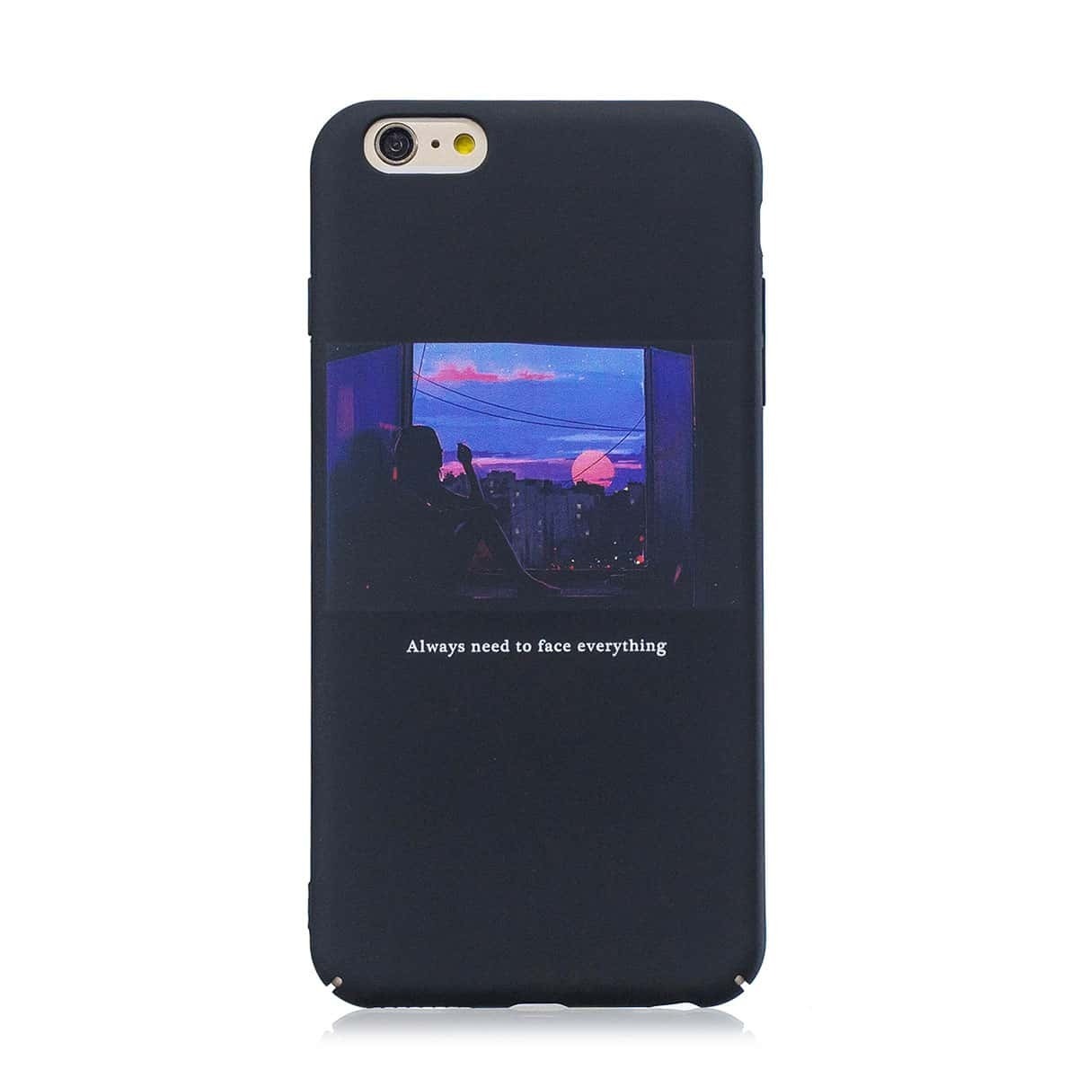 

Graphic Print iPhone Case, Black