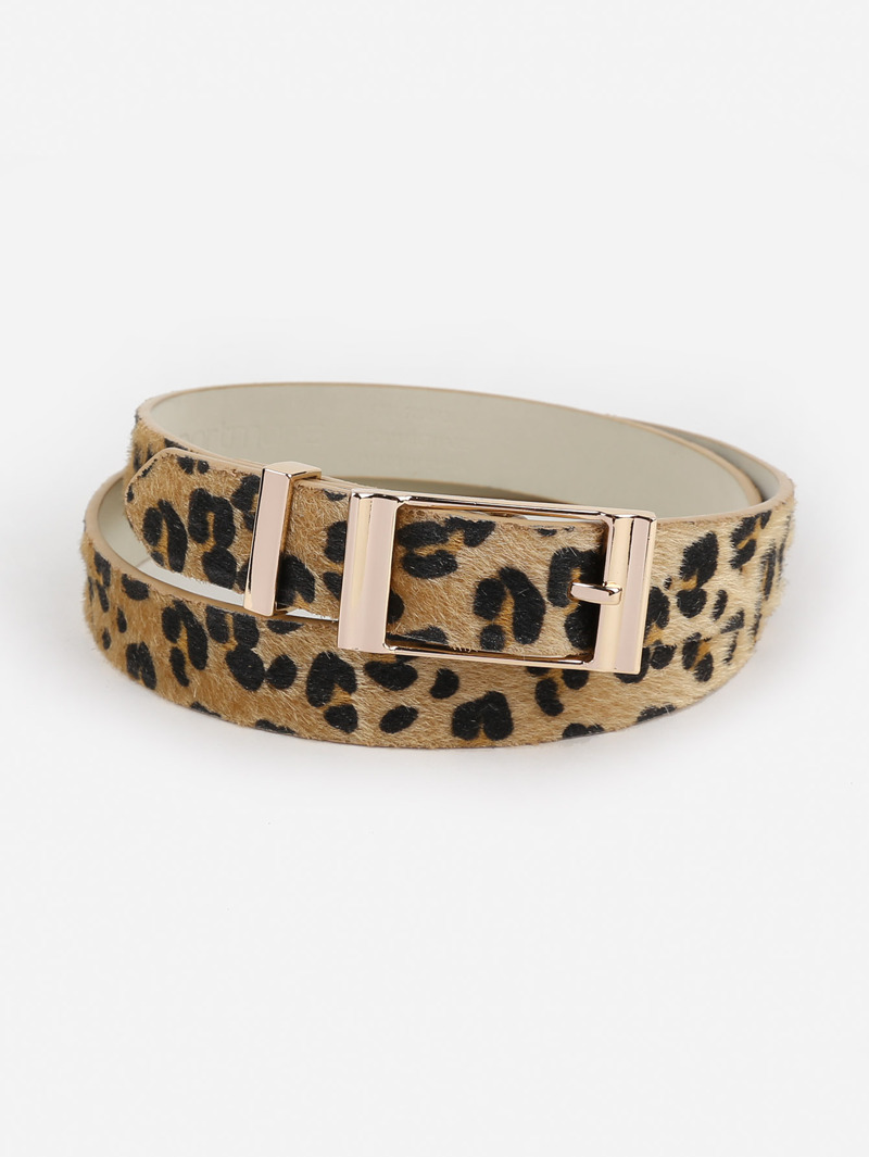 

Leopard Print Belt, Multicolor