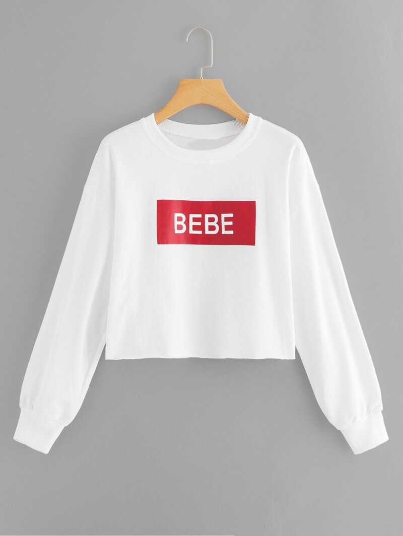 

Letter Print Sweatshirt, White
