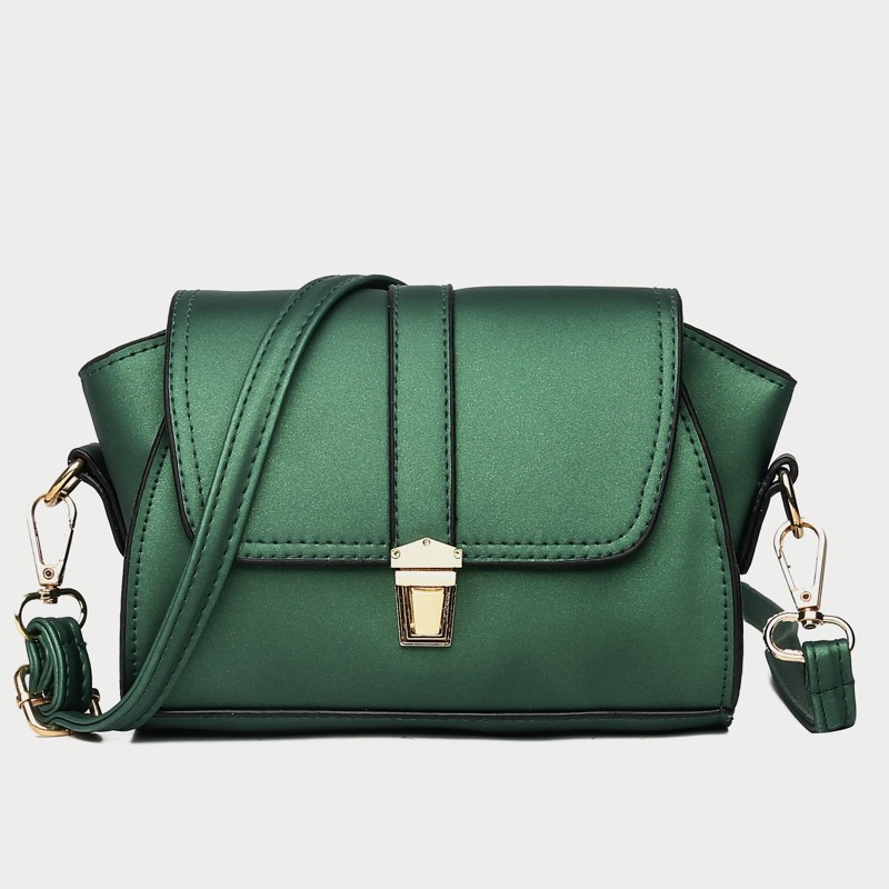 

Metallic Detail Flap Bag, Green