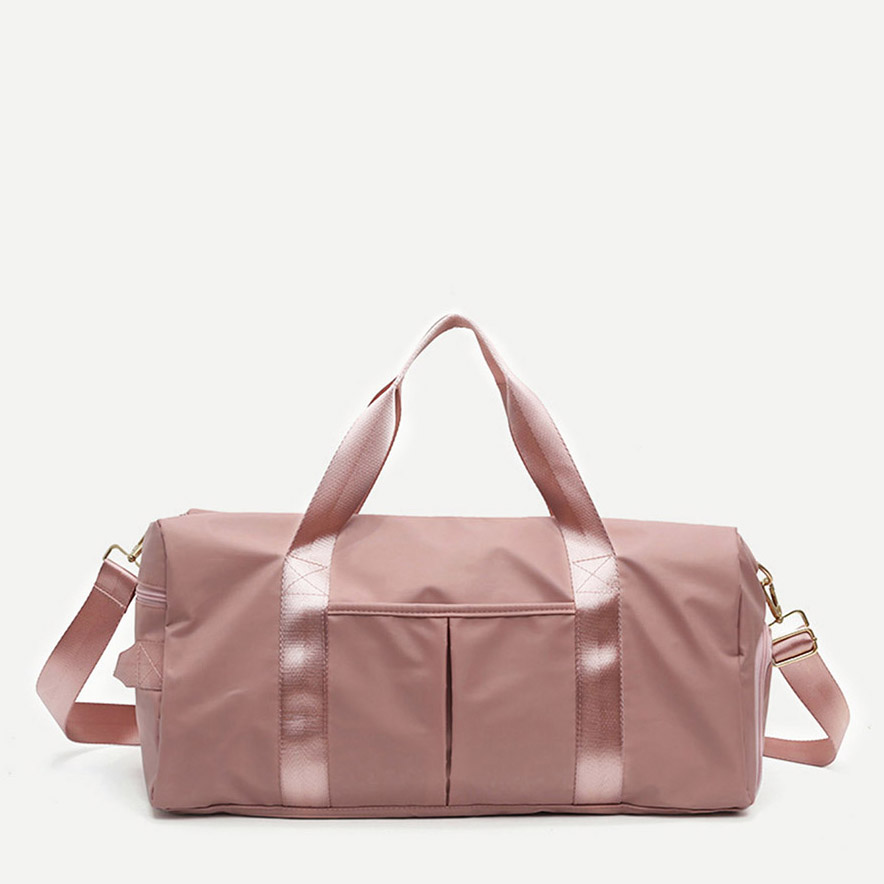 

Solid Nylon Duffle Bag, Pink